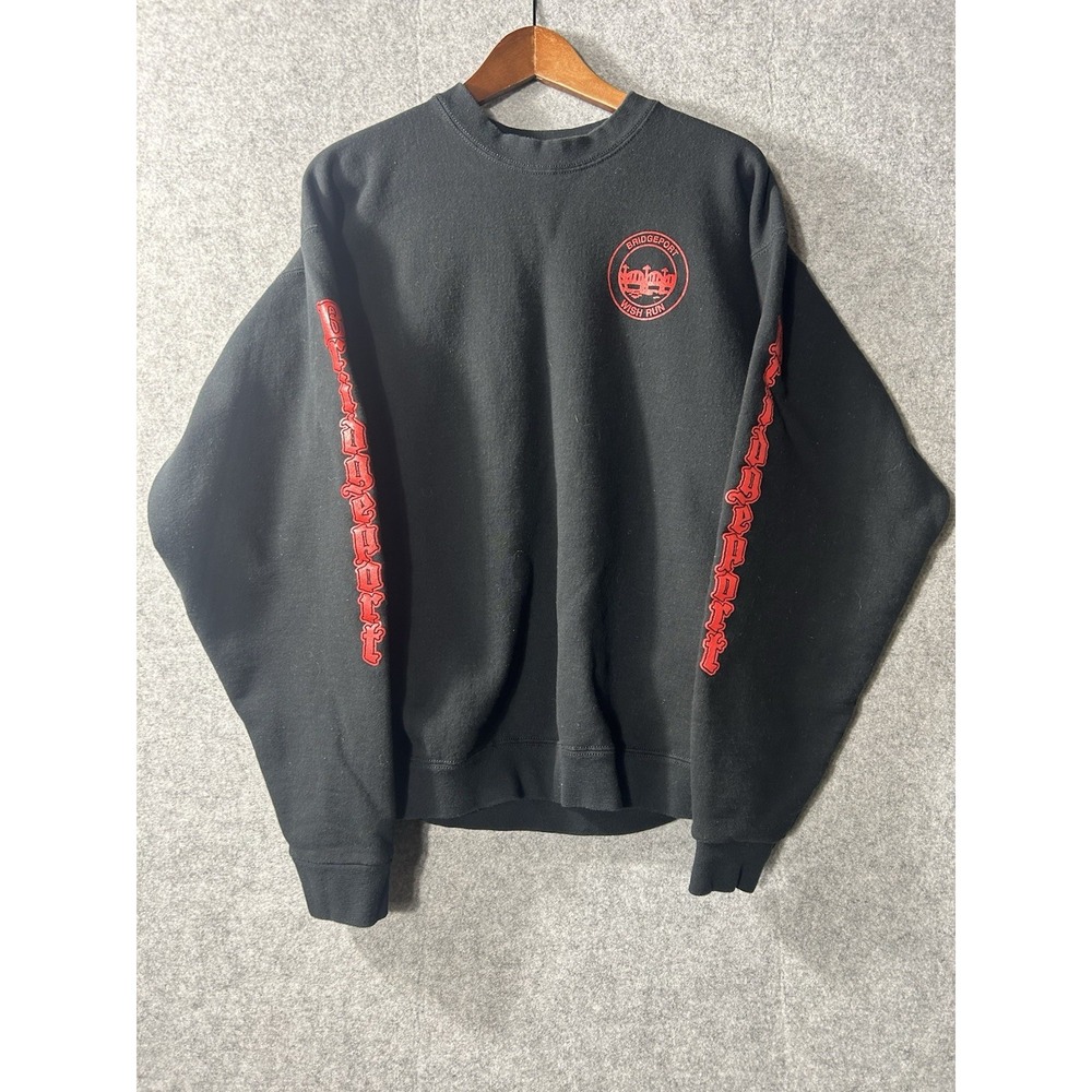 VTG 2001 Bridgeport Wish Run Motorcycle Sweatshirt XL Fruit of the Loom Canada